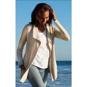 💕BAREFOOT DREAMS💕 CozyChic Lite Coastal Cardigan ~ Bisque Small S NWT